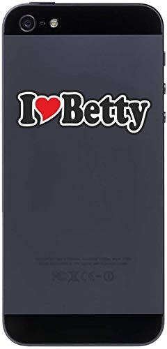 Indigos UG Telefon Aufkleber I Love Betty 50 mm - Telefonaufkleber - Handyaufkleber - Handyskin - Sticker fürs Handy - Smartphone Rückseite