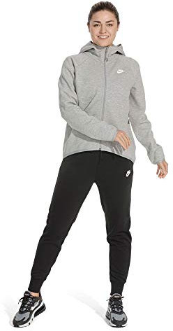 Nike W NSW TCH FLC Pant Pantalon de Sport Femme Black/Black/White FR : M (Taille Fabricant : M)