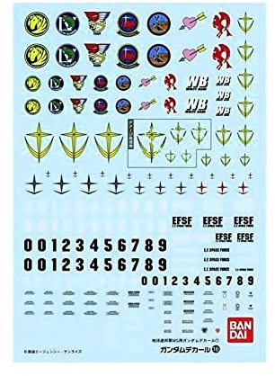 Bandai Spirits Gundam Decal 16 MS (Earth Federation Space Force)