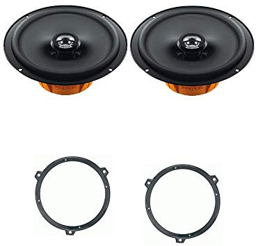 Hertz DCX 165.3 Coppia Di Altoparlanti Coassiali Da 165 mm a Due Vie con supporti compatibili con Fiat Panda 169 dal 2003 al 2012 Predisposizione posteriore