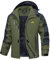MAGCOMSEN Winterjacke Herren Outdoor Kapuzenjacke Atmungsaktiv Schneejacke Männer Softshelljacke Wasserdicht Arbeitsjacke Warm Regenjacke Armeegrün XL