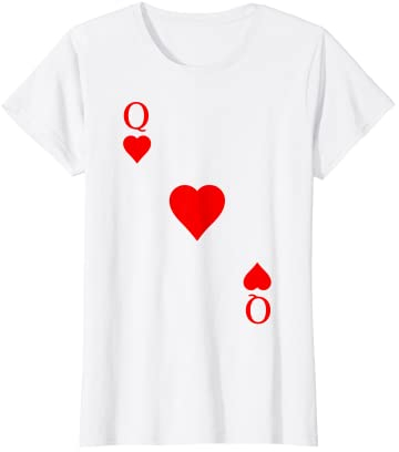 Spielkarte Herz Königin Dame Queen Herzdame Karneval Kostüm T-Shirt