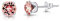 Orecchini Donna Argento 925 con Brillantini Rosa Punto Luce - Orecchini Rosa a Lobo Rotondi Argento 925 - Brillanti e Colorati - Diametro 6 mm