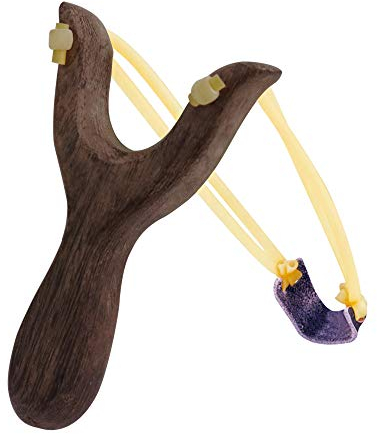 Fatiya Wooden catapult slingshot, Powerful wrist rocket slingshots, Sling Shot High Velocity Catapult, solid classical bow, for fun, camping, hiking, backpacking, outdoor