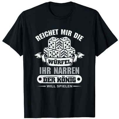 Würfel Brettspiele T-Shirt für Damen und Herren, Schwarz, S