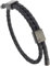 Forge & Foundry Men's Adjustable Black Twisted Leather Bracelet | Design-Led, Artisan Jewellery From London - Drapers (Black Double Clasp)