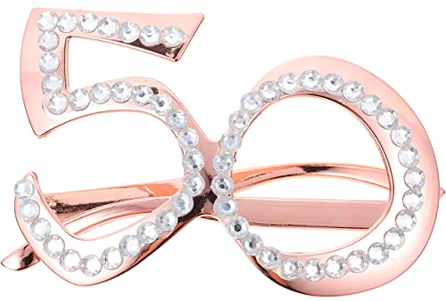 GALPADA Strass Geburtstag Brille Nummer Geburtstag Brille Dekorativ 50. Strass Brille Geburtstag Dekor