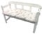 NYVI Bankauflage Ibiza 110x45 cm Weiß - Polsterauflage für Gartenbänke Gemütlich & Langlebig - Sitzauflagen für Bänke Outdoor & Indoor - Sitzkissen Auflage Bank Sitzbank
