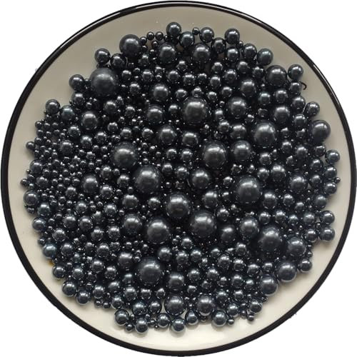 Essbare Schwarz Zucker perlen Zucker streusel | Dessert Streusel|Kuchen Cupcake Topper | Cookie-Dekorationen | Süße Persönlichkeiten Zuckerstreusel für Hochzeiten und tägliche Kuchendekorationen