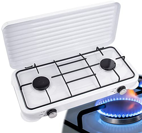 Gaskocher 2 Flammig Campingkocher Kochfeld Tourist Gas Feldkocher 2x 2,2kW