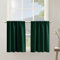 PANELSBURG Küchen-Verdunkelungsvorhänge, Vintage, dunkles Smaragdgrün, Thermovorhänge für Sommerhitze, Badezimmerfenster