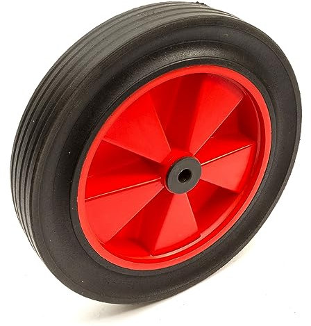 11 Inch Heavy Duty Slim Wheel Solid Tyre Puncture Proof 1/2 Bore Wheelbarrow Includes Reducer Bushes To Fit 12-13mm / 1/2 inch Axles