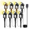 Arotelicht 8pcs Garden Spike Lights, LED Spotlight IP65 Waterproof, COB Landscape Spotlight Mains Powered, Pathway Lights with Ground Spike, Warm White 2100LM 26m Cable for Outdoor Garden, Yard