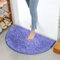 Badematte, rutschfest, saugfähig, Badvorleger, Badezimmer, Duschvorleger, halbrund, Chenille-Teppich, bequeme Bodenmatte für Badewanne, Duschraum (blau)