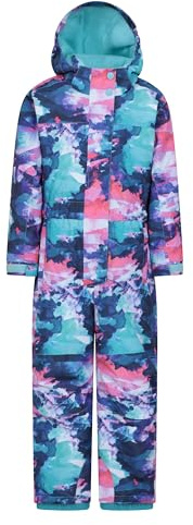 Mountain Warehouse Cloud Kinder Schneeanzug - Wasserdichter, einteiliger Winteroverall mit verschweißten Nähten & Fleece-Futter für Mädchen und Jungen Hell-Lila Kinder 128 DE (7-8 Jahre)
