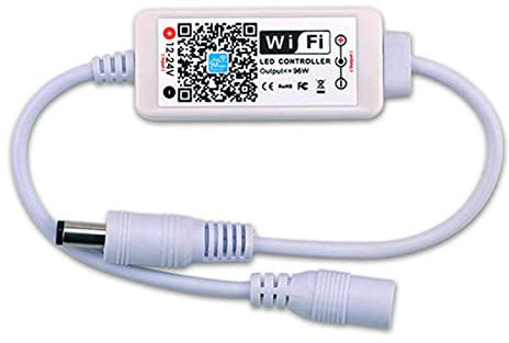 Yuehuamech Regolatore LED dimmerabile Smart WiFi RGB Led Strip Light Controller 12-24V 96W LED Strip Light Remote Controller Supporto Voice Control Timing Funzione