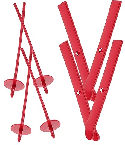 Ciieeo Wohnkultur 2 Sätze Weihnachtsschlittendekoration Wichtel-Schlitten-Dekor Weihnachts-Skistöcke Modelle das Geschenk DIY Schlittendekoration Weihnachtsverzierung Haushalt Rodel