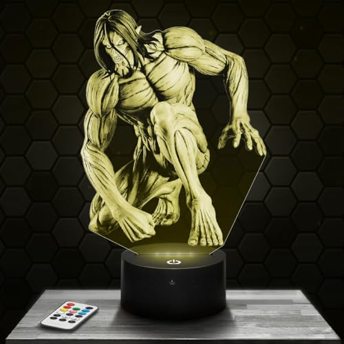 LED-Nachttischlampe Eren In einen Titan verwandelt, Geschenkidee für Jugendliche, Accessoire Eren In einen Titan verwandelt Manga Zeichentrickfilm Jugendzimmer