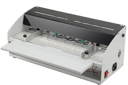 Lfhelper Rillmaschine 460 mm Papier Falzmaschine, Papier Creasing Maschine | 220V Elektrischer Rillmaschine, Einstellbare Bürobedarf Schreibwaren mit Rundpresstechnik für Dateien Karten Papier, 18 Zoll