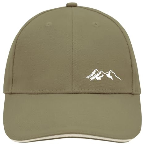 Huuraa Basecap Berg Silhouette Mountain Geschenk Olive/Beige Berg Silhouette Accessoire