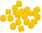 QUARKZMAN Bolas de Goma Antivibración para Vuelo Controlador RC Goma Amortiguación Bolas para Vuelo Controlador F4 F7 RC Gimbal M3x4.6mm Drones DIY Accesorio (Amarillo) 20 Piezas