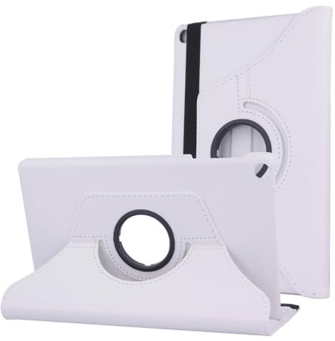 360° drehbare Kunstlederhülle für Samsung Galaxy TAB A 10,1 2019 (T510 - T515), Schutzhülle, Weiß