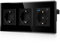CNBINGO Dreifachsteckdose mit 2× USB-Anschluss (20W Schnellladen) - 1× (Typ-C und USB-A) - Dreifach Glas Schuko Steckdose Unterputz - Schwarz Wandsteckdose mit Kindersicherung