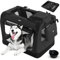 Leopet® Hundebox - Faltbar, Große/Kleine Hunde, Stoff, mit Napf, für Zuhause, Auto - Transportbox, Transporttasche, Tragetasche, Hunde, Katzen, Haustier (Schwarz, XXL: 91x64x64 cm - LxBxH)