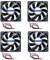 JZK 4pcs 80x80x15 mm 2 broches DC 24V mini ventilateur de refroidissement silencieux avec fils, 8015 petit ventilateur de refroidissement 80mm, 8cm 24V ventilateur DC sans balais, ventilateur