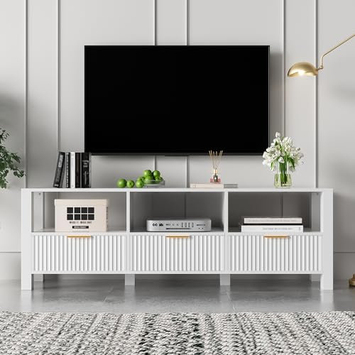 KAZZIO Mueble para TV moderno de 152,5 cm, diseño sencillo y elegante