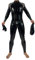 Generisch Schwarz,M, Männer Sexy Spiegel PU-Leder Alles Inklusive Freizeit Reißverschluss Eng Overall Nachtclub DS Bühne Kleidung Schwarz