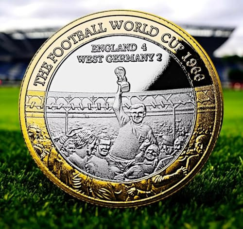 The Commemorative Coin Company ENGLAND Football World Cup CHAMPIONS 1966 Dual Metal Silver & 24ct Gold Commemorative. Bobby Moore