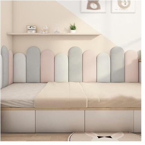 Panneaux muraux rembourrés doux pour la protection des enfants 3D - Coussin autocollant - Anti-collision - Pour chambre à coucher, salon - D 3 cm - 55 x 140 cm