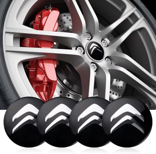 4 Pièces Voiture Cache Moyeux pour Citroen C4 Grand SpaceTourer 2018-2023,Capuchons Centre Roue Moyeu Enjoliveur Jantes Enjoliveurs Résistant Corrosion Accessoires,50MM