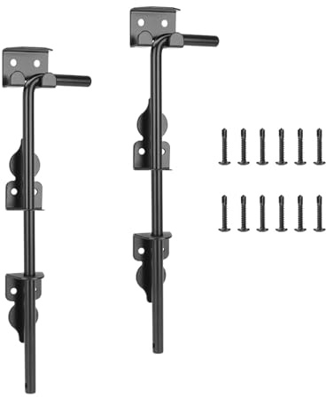 2pcs Gate Drop Bolt, 12 inch Heavy Duty Gate Drop Bolts, for Wood Gates Fences Doors