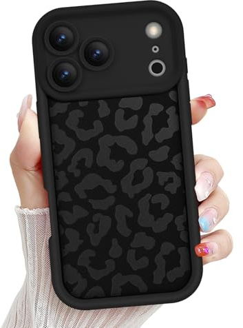 Newseego for iPhone 17 Pro Max Case Cute Leopard Print Design, Black | Aesthetic Cheetah Animal Pattern, for Girls Women, Soft TPU, Shockproof Cover, Full Camera Protection, Anti-Scratch