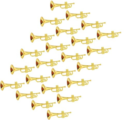 Kleiner Trompetenmodell 24 Stück Kunststoff Gold Weihnachten Geschenkideen