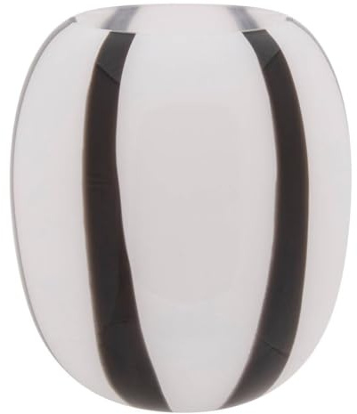 Atmosphera Créateur d'intérieur - Vase Déco en Verre Piero 20cm Noir & Blanc