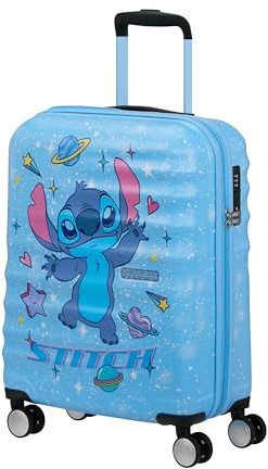 American Tourister Wavebreaker Disney - Stitch Handgepäck Koffer 55 cm, Hartschalenkoffer, Kabinentrolley für Ryanair & die meisten Airlines - Stitch Universe