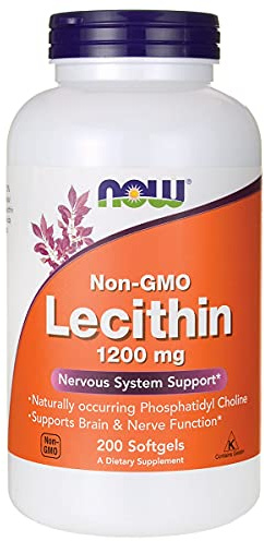 NOW Foods Lecithin, 1200mg Non-GMO - 200 softgels