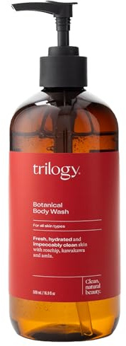 Trilogy Botanical Body Wash, Gentle Cleansing and Conditioning Shower Gel, Luxurious Spa Experience, 16.9 fl oz