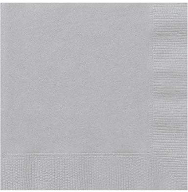 Generique - Papierservietten Partyzubehör 20 Stück grau 25 x 25 cm