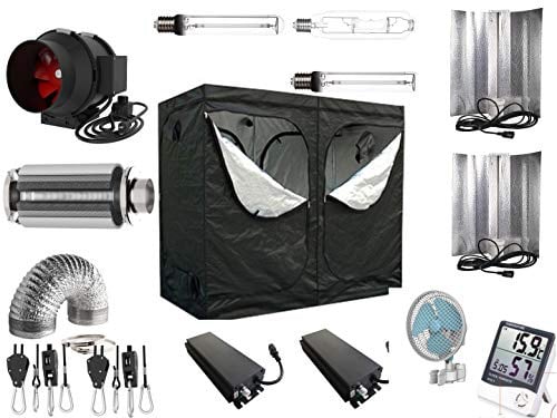 Nito GmbH Growbox Komplettset 200x100x200 cm AKF 850m³/h Pro elektronisches VSG dimmbar NDL (2 x 660 W dimmbar)