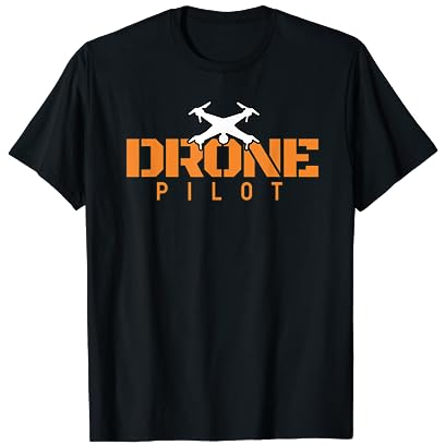 Lustige Drohnen Designs & Geschenke - Drone Pilot Drohne Flug Hobby Modellbau Hubschrauber T-Shirt - Unisex - Schwarz - S - Kurzarm - Klassische Passform - V-Ausschnitt - Erwachsene