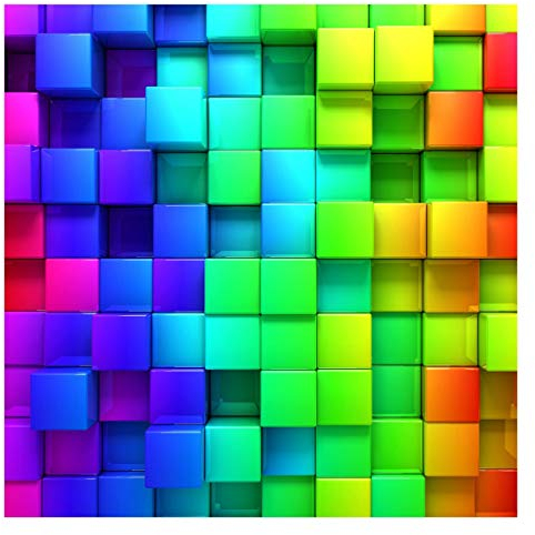 Fototapete selbstklebend - 3D Würfel - Wandbild Quadrat 288x288 cm