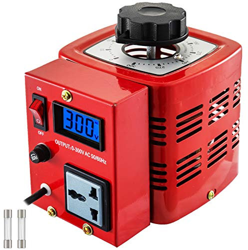 FlowerW Transformador de salida variable de 0,5 kW 220 V CA 0 a 300 V con bobina de cobre Variac Toroidal Core fuente de alimentación variable 1 tipo monofásico con fusible