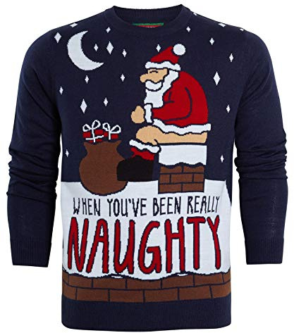 shelikes Mens Christmas Jumper Ugly Sweatshirts Novelty Knitwear Top Long Sleeve Sweaters | Xmas Jumpers | Santa Sweatshirt | Festive Sweater