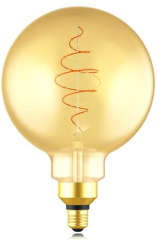 Nordlux Spirale Deko-Globe, goldfarben, 8,5 W, E27