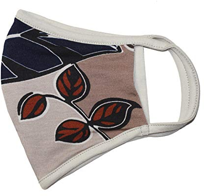 Weri Spezials Gesichtsmaske Mundmaske Maske, Bandana,Multifunktionstuch, Staubmaske - Mund-,Atem-,Staub-,Luft-,Gesichttuch,Mund-und Nase- Maske. Für Wandern Sport und Freizeit (M, Kakao Blumen)