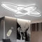 MQW Modern LED Deckenleuchte Dimmbar Deckenlampe mit Fernbedienung 46W Weiß Wohnzimmerlampe aus Metall Modern-Design für Schlafzimmer Esszimmer Wohnzimmer Arbeitszimmer Flur Büro 95cm